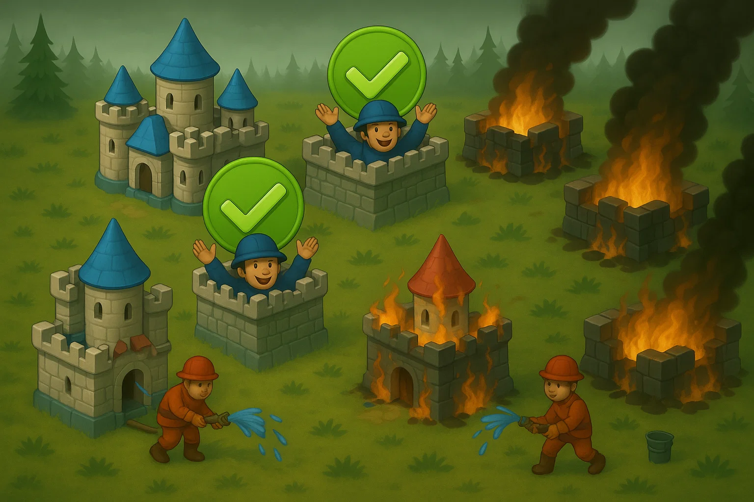 Dark War zero burn perfect defense graphic